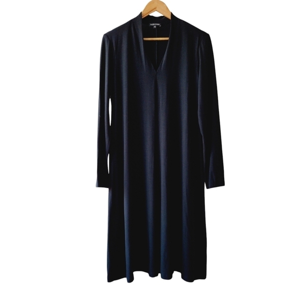 Eileen Fisher Black Long Sleeve Swing Dress - Picture 1 of 10